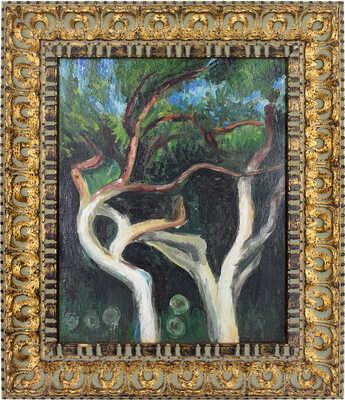 Свешникова Надежда Ивановна. Пейзаж с двумя деревьями